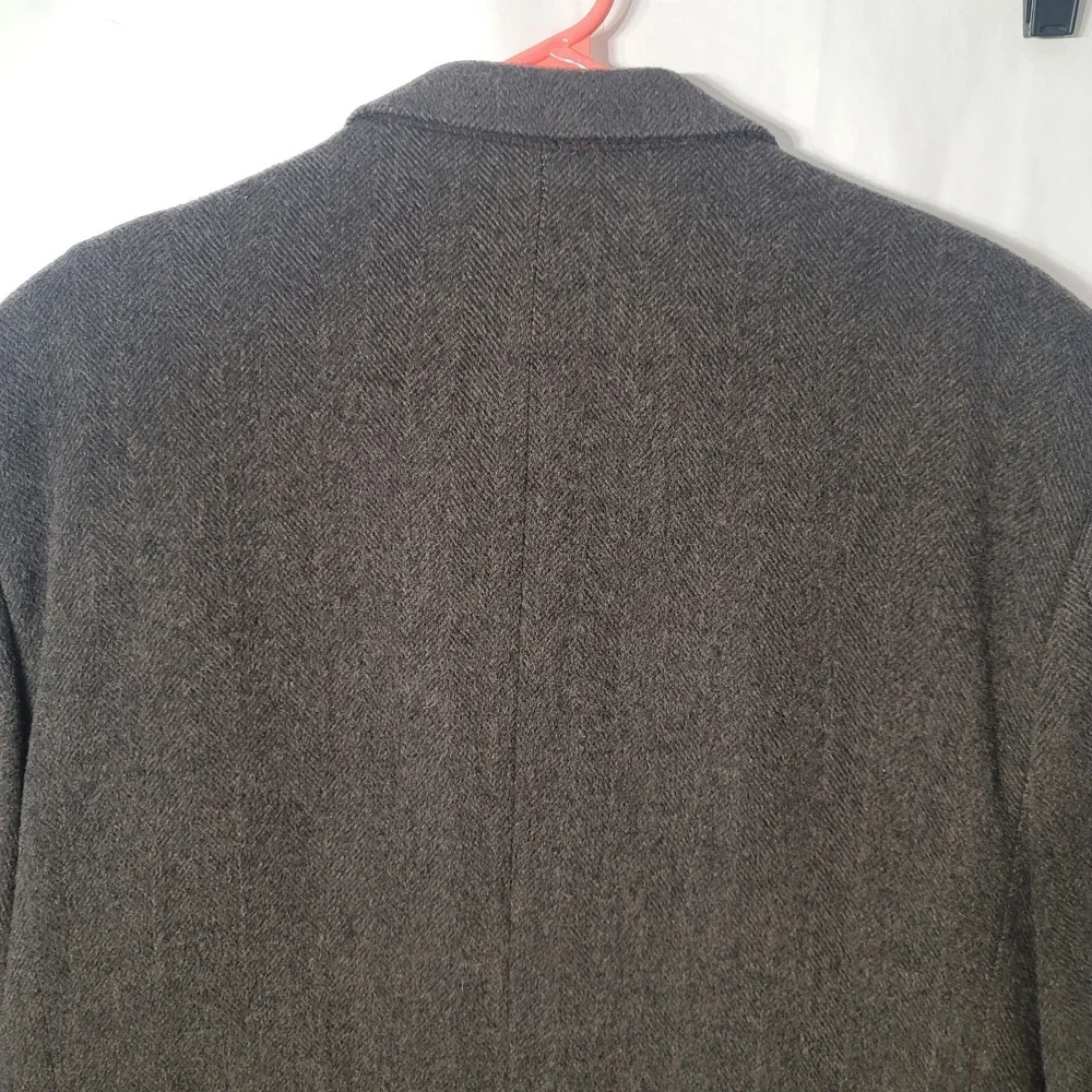 Zylos George Machado Cashmere Blend Sport Coat‎ Jacket Blazer Grey Herringbone